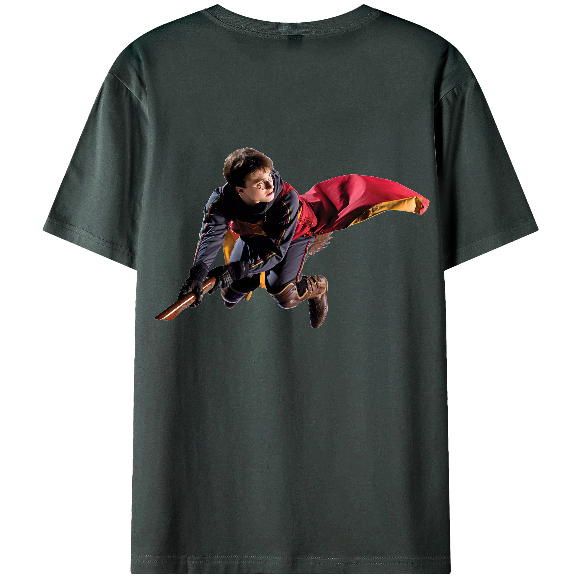 （画像用） Harry Potter ハリー・ポッターシリーズ 綿100％ メンズ半袖Tシャツ（バックプリント） 通気性